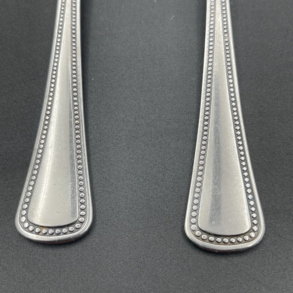 1881 Rogers Oneida Patrician Stainless Flatware Lot 2 Serving Spoons 1 Teaspoon